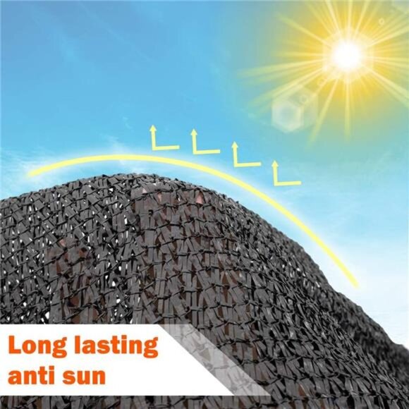 65%-75% Black Sunblock Shade Cloth Taped Edge Grommets Garden Flower Plant - Picture 3 of 8